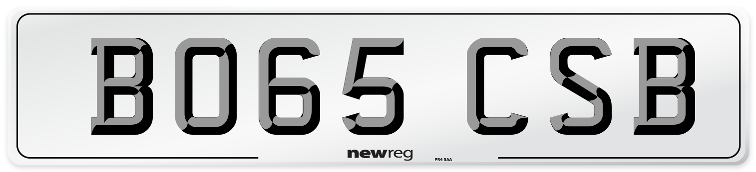 BO65 CSB Number Plate from New Reg